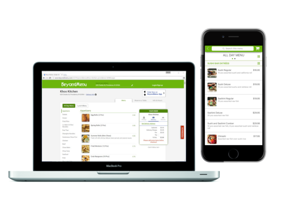 screenshot of BeyondMenu