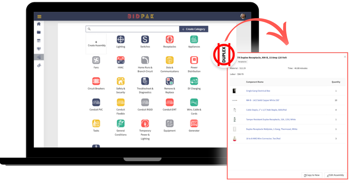 screenshot of BidPak
