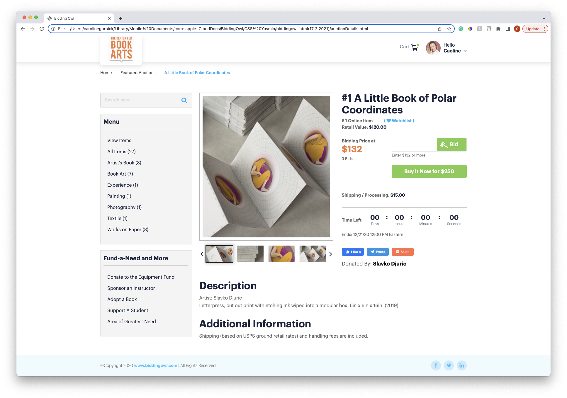 screenshot of BiddingOwl.com