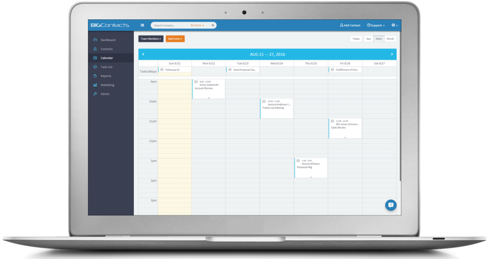 screenshot of BigContacts