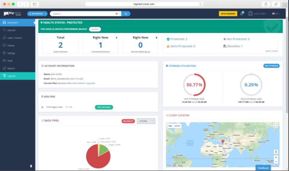 screenshot of BigMIND