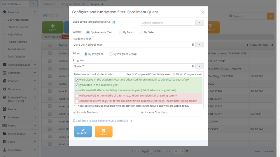 screenshot of BigSIS