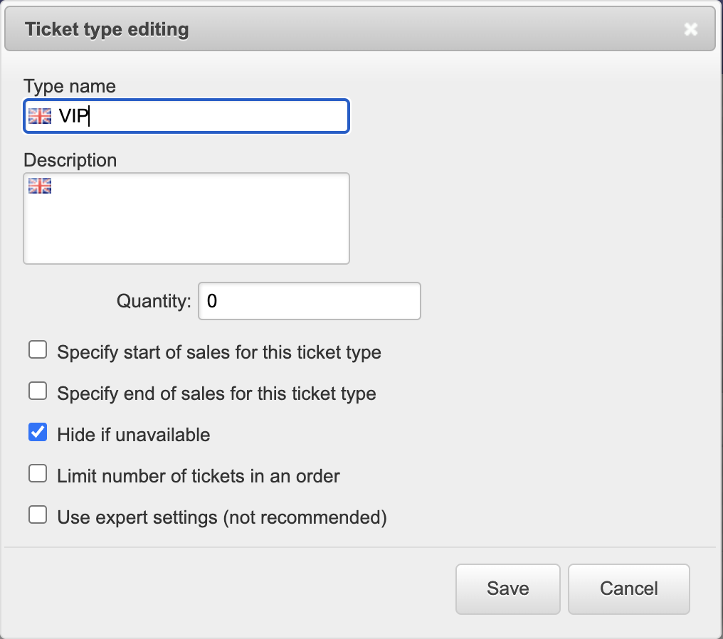 screenshot of Biletum
