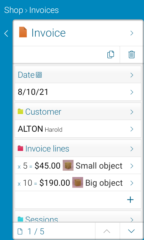 screenshot of Binders
