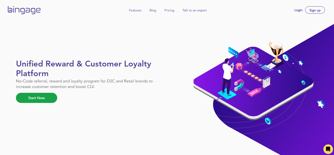 screenshot of Bingage