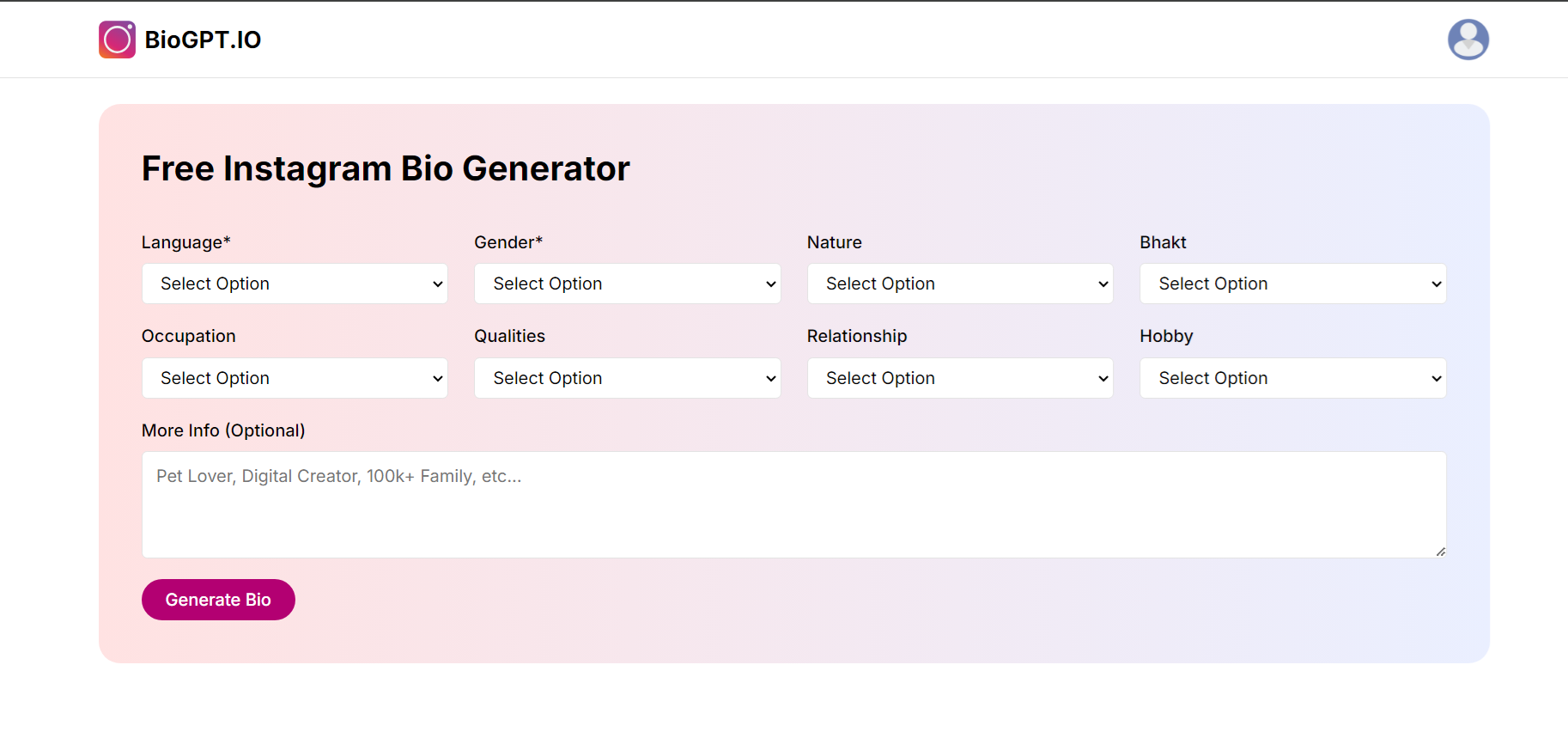 screenshot of BioGPT