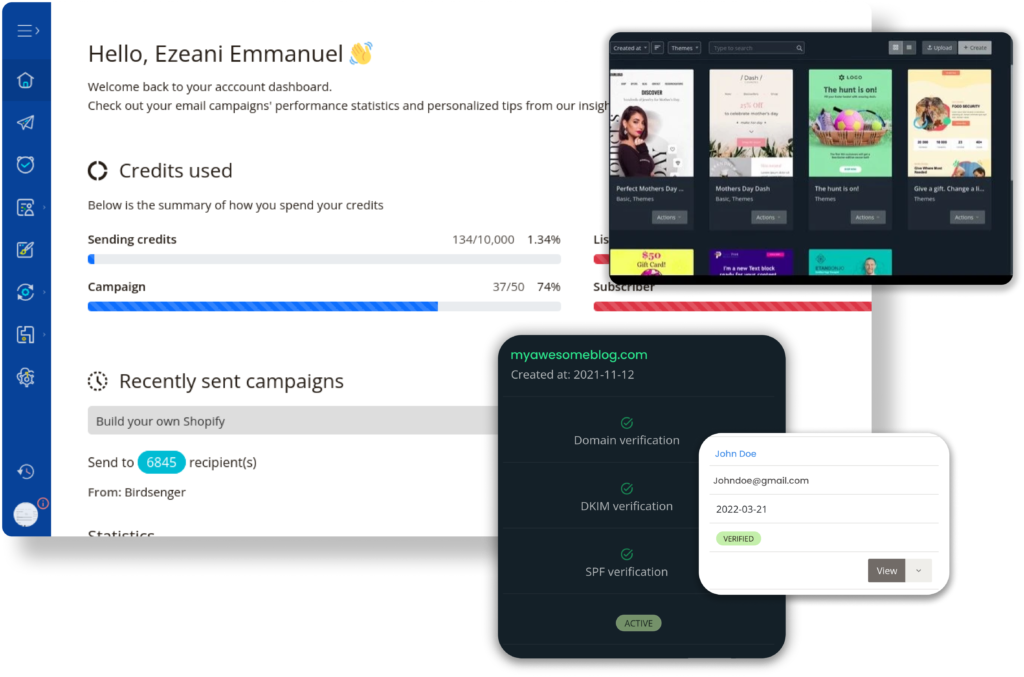 screenshot of Birdsenger