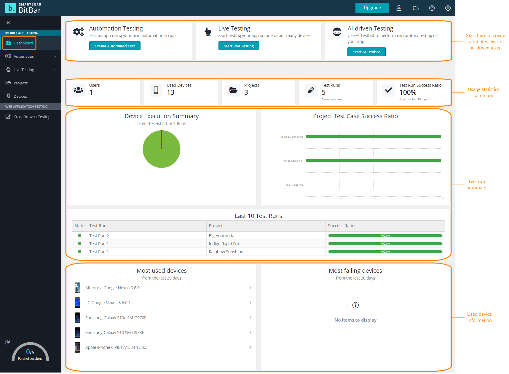 screenshot of BitBar