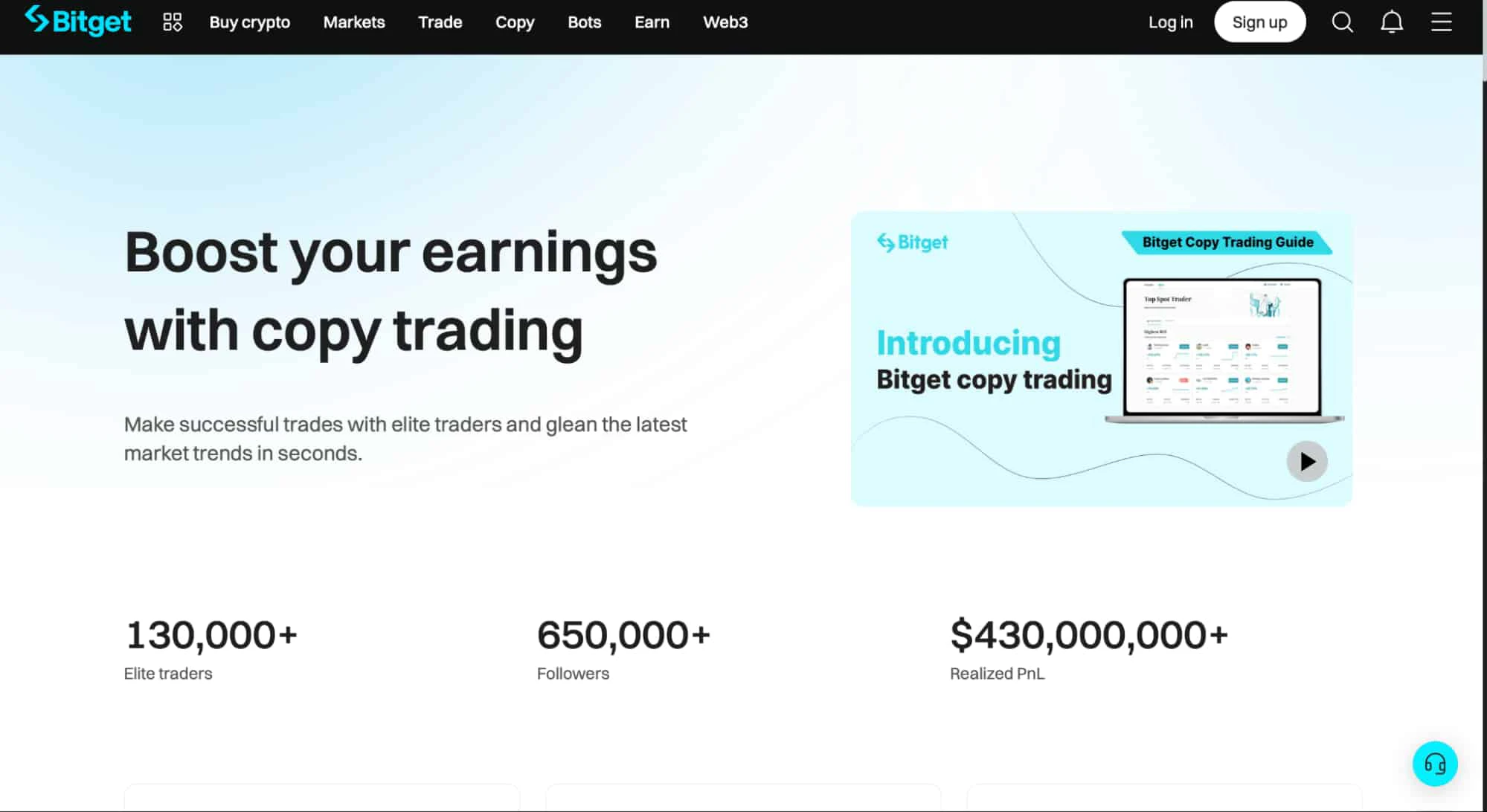screenshot of Bitget