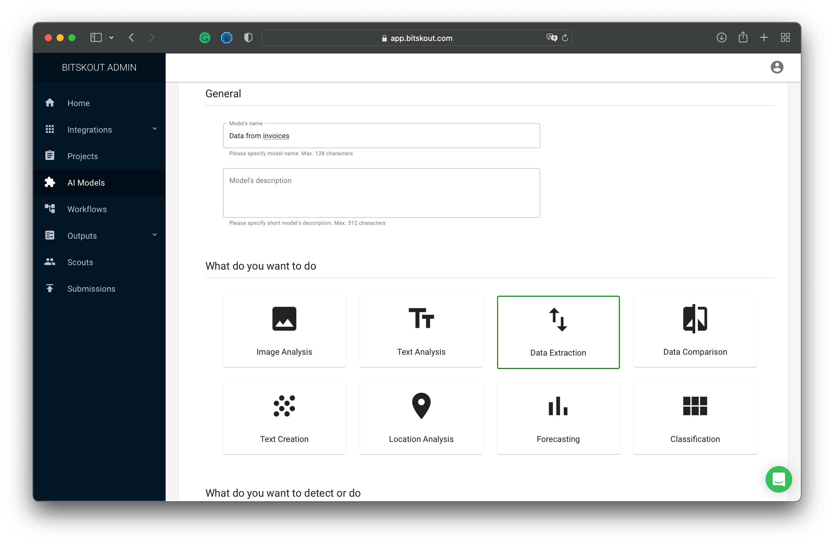 screenshot of Bitskout