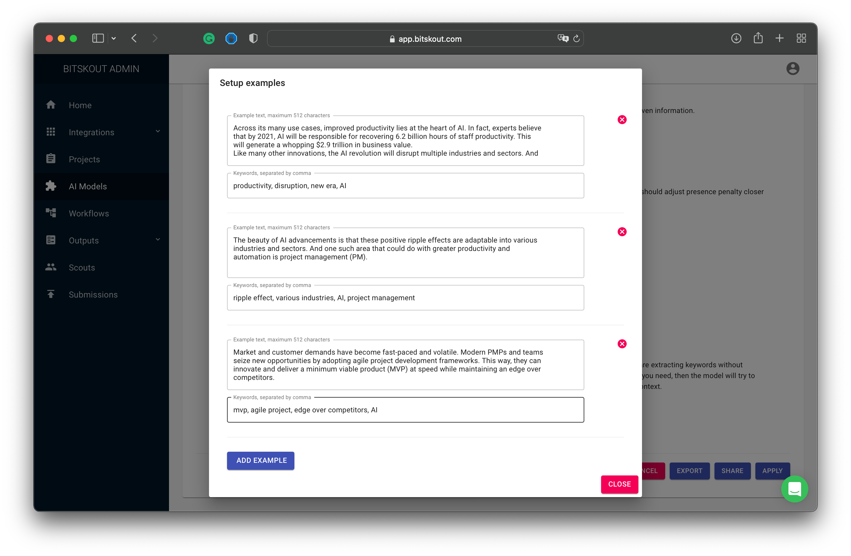screenshot of Bitskout