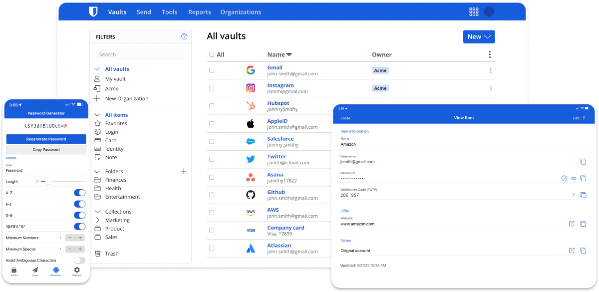 screenshot of Bitwarden