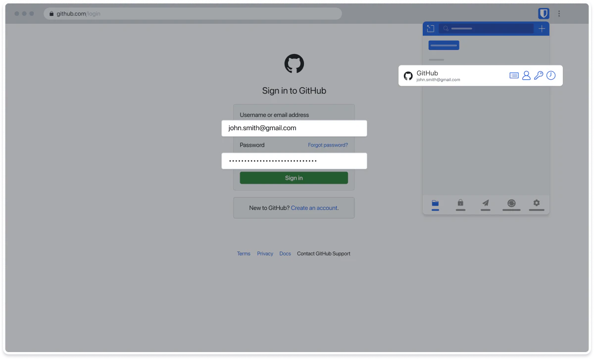 screenshot of Bitwarden