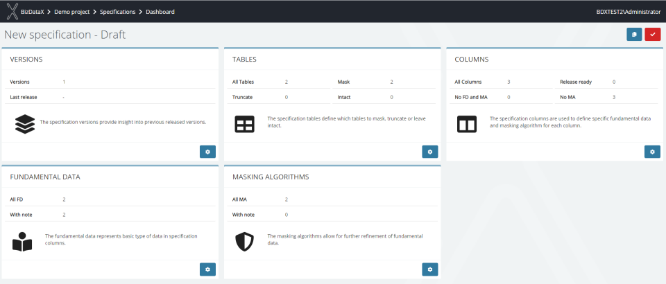 screenshot of BizDataX