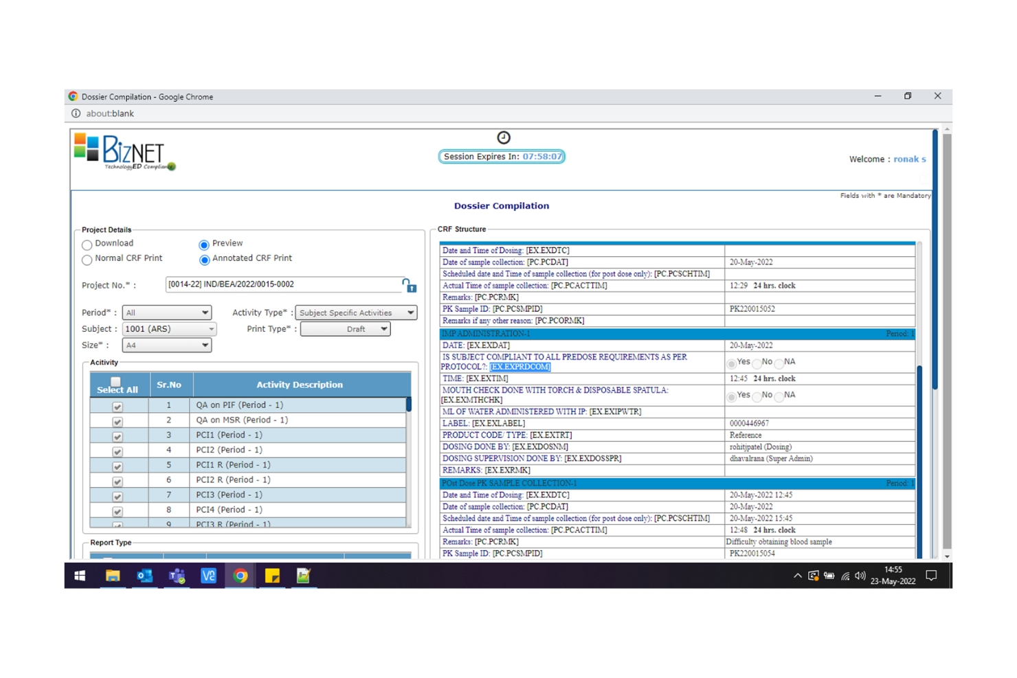 screenshot of BizNET-CTM