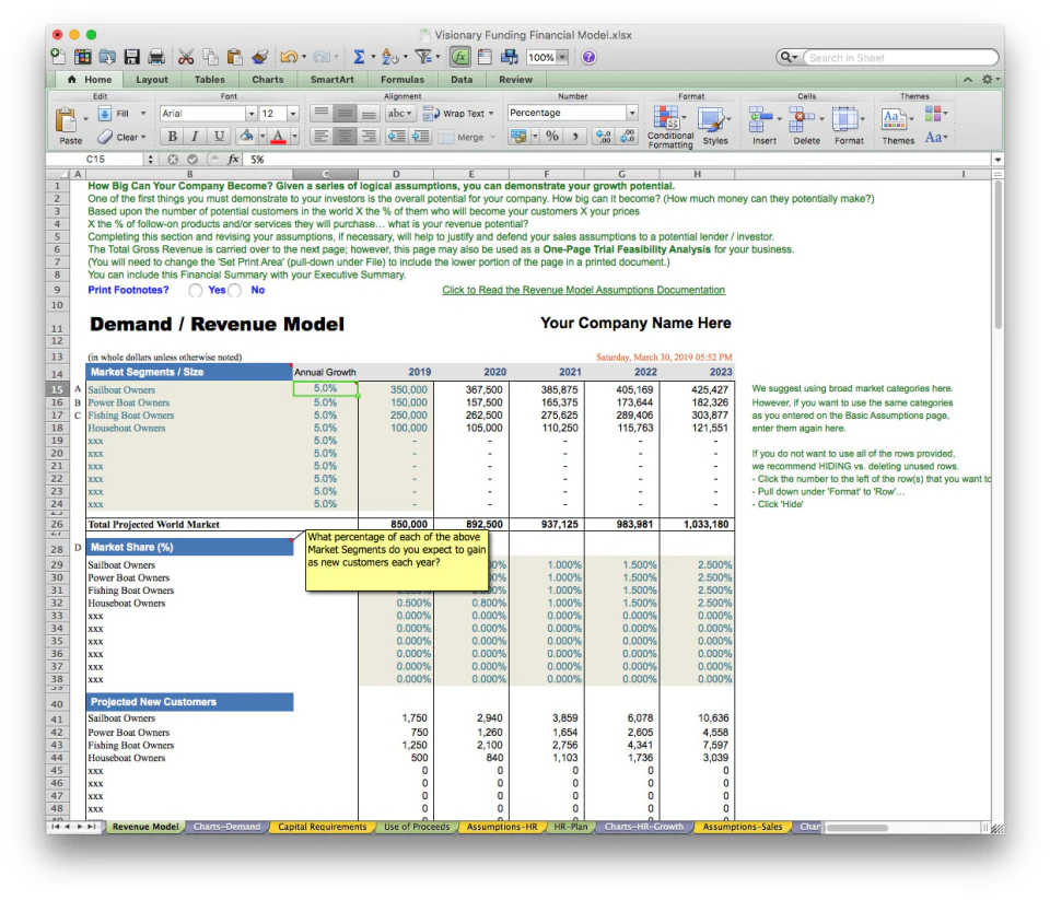screenshot of BizPlanBuilder