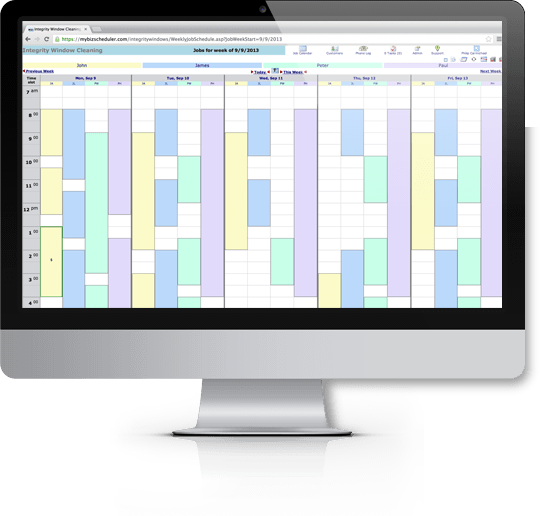 screenshot of BizScheduler