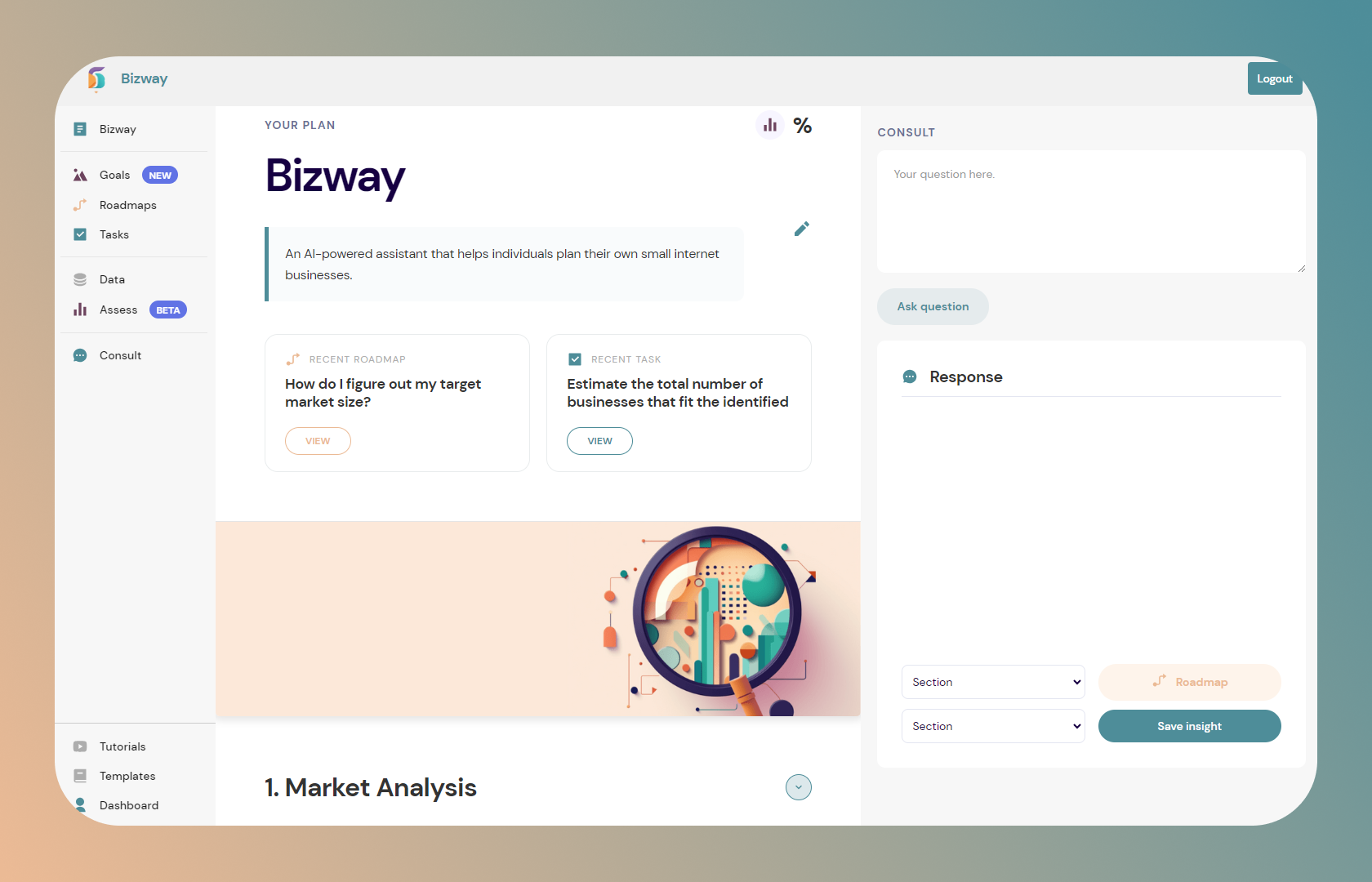 screenshot of Bizway