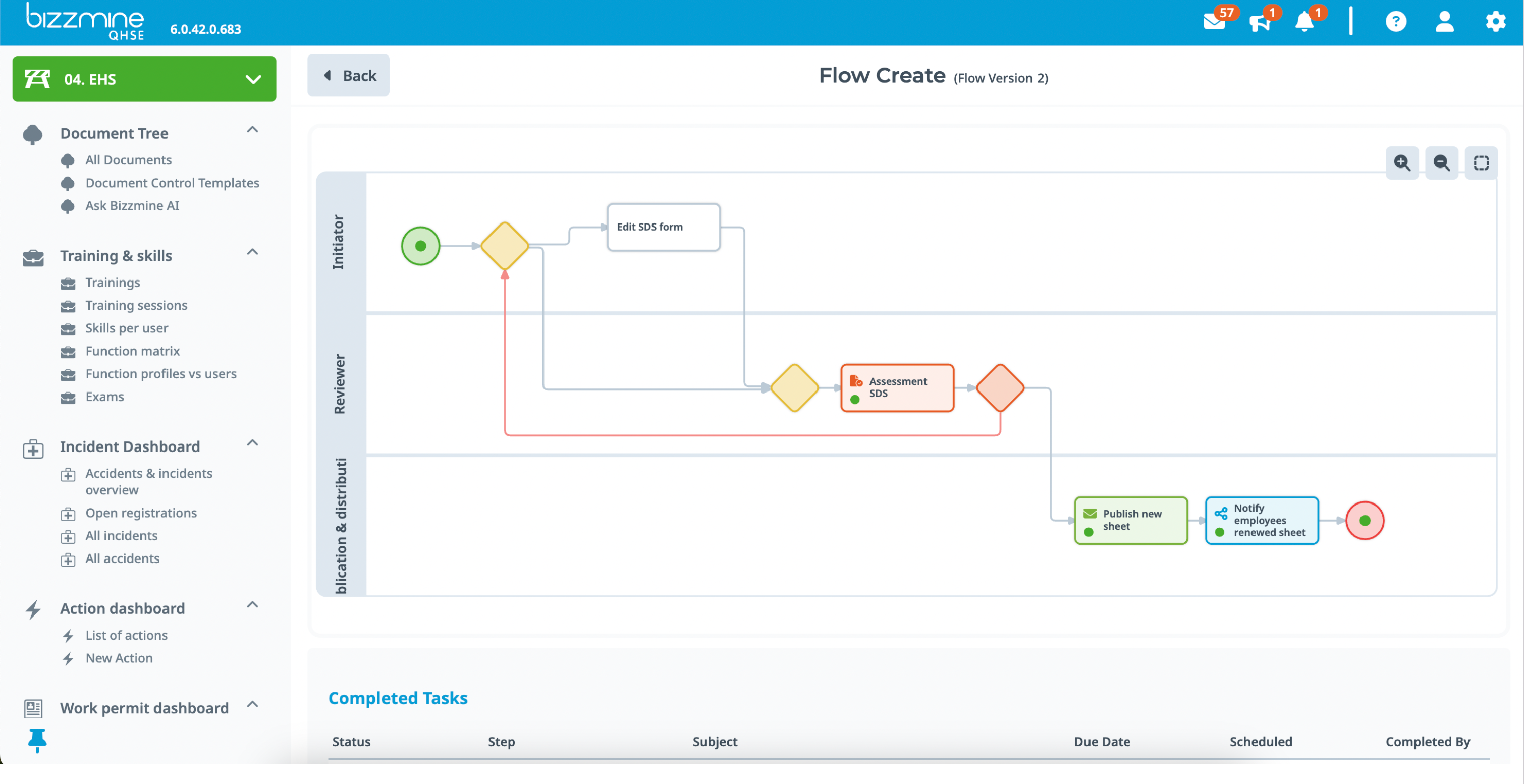 screenshot of BizzMine