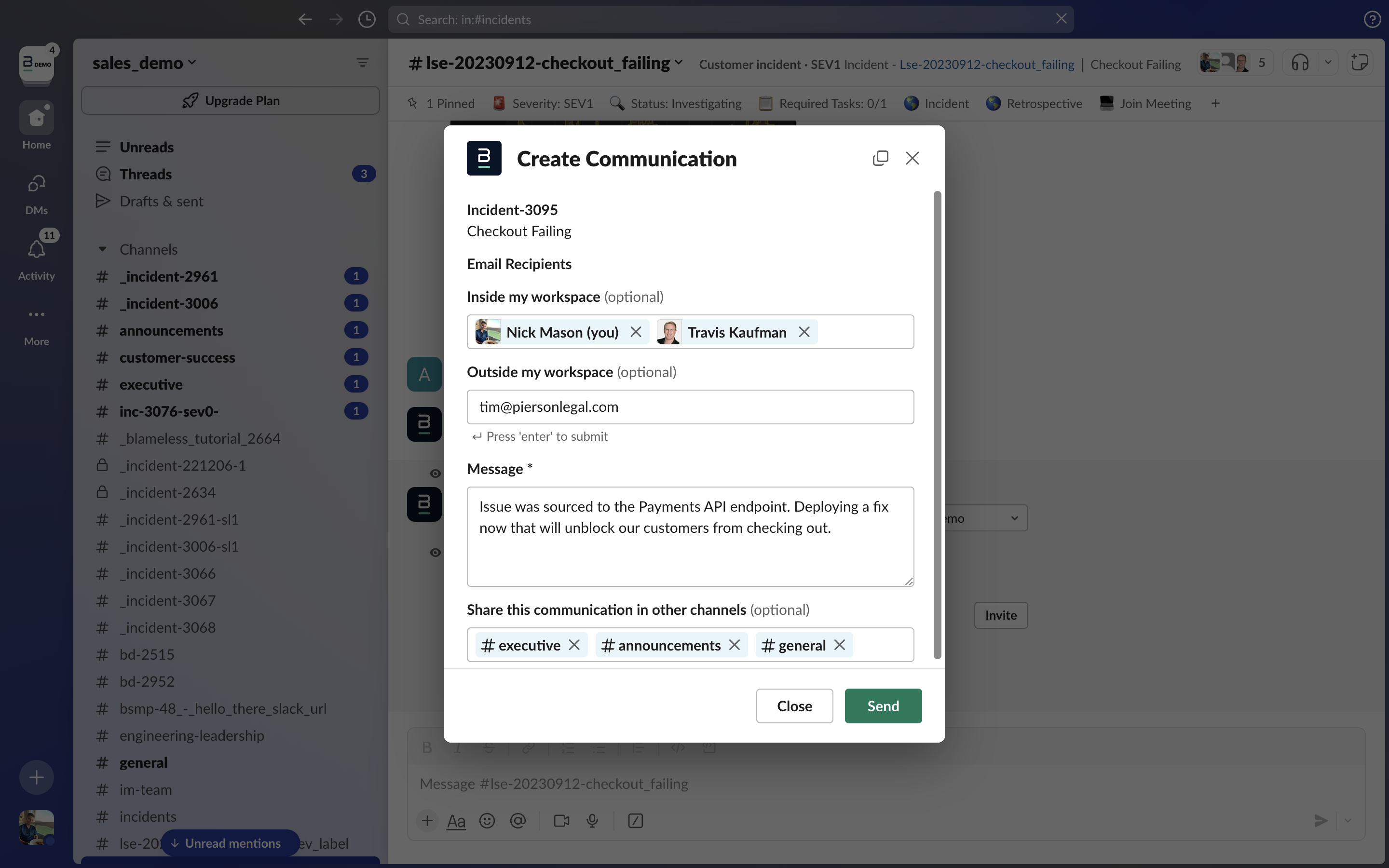 screenshot of Blameless
