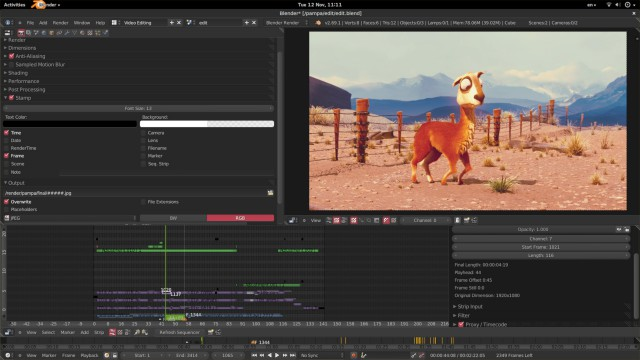 screenshot of Blender