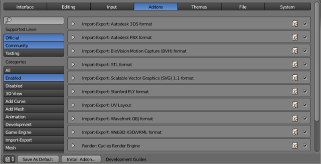 screenshot of Blender