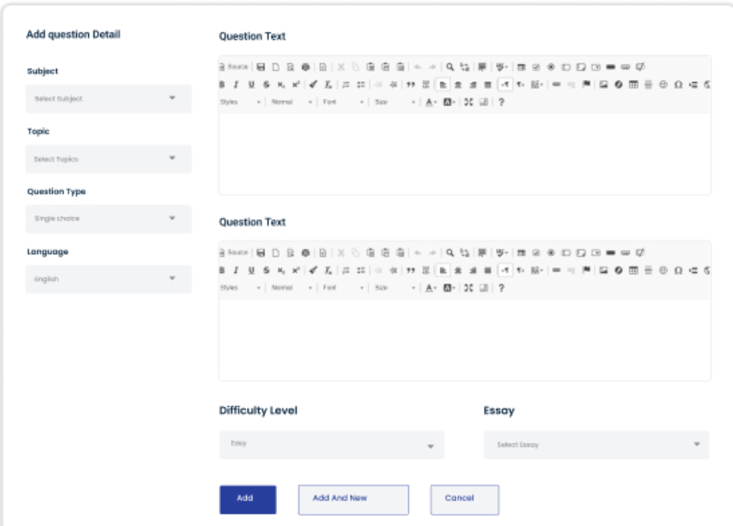 screenshot of BlinkExam