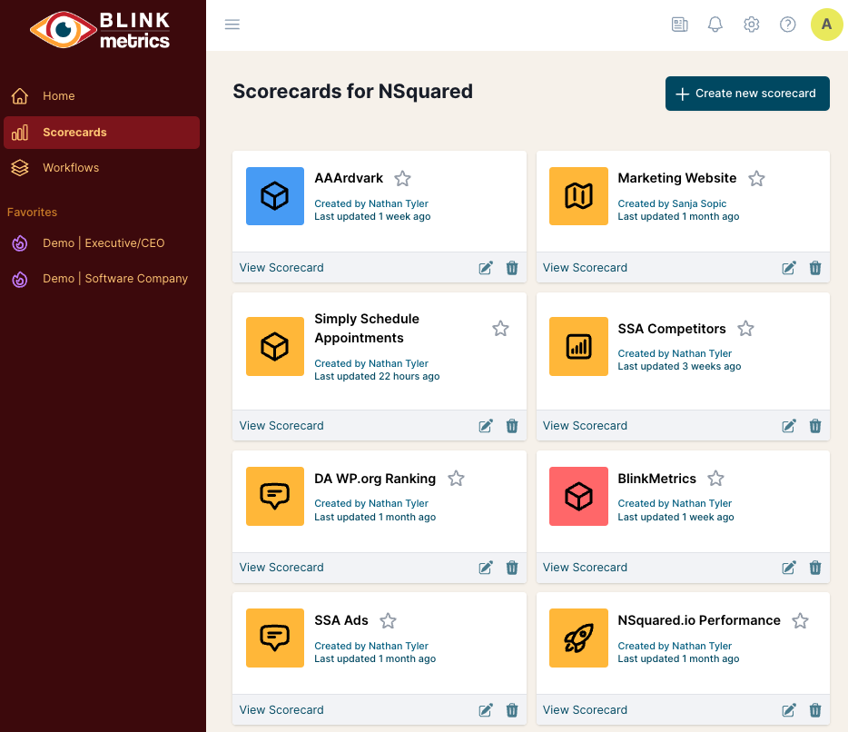 screenshot of BlinkMetrics
