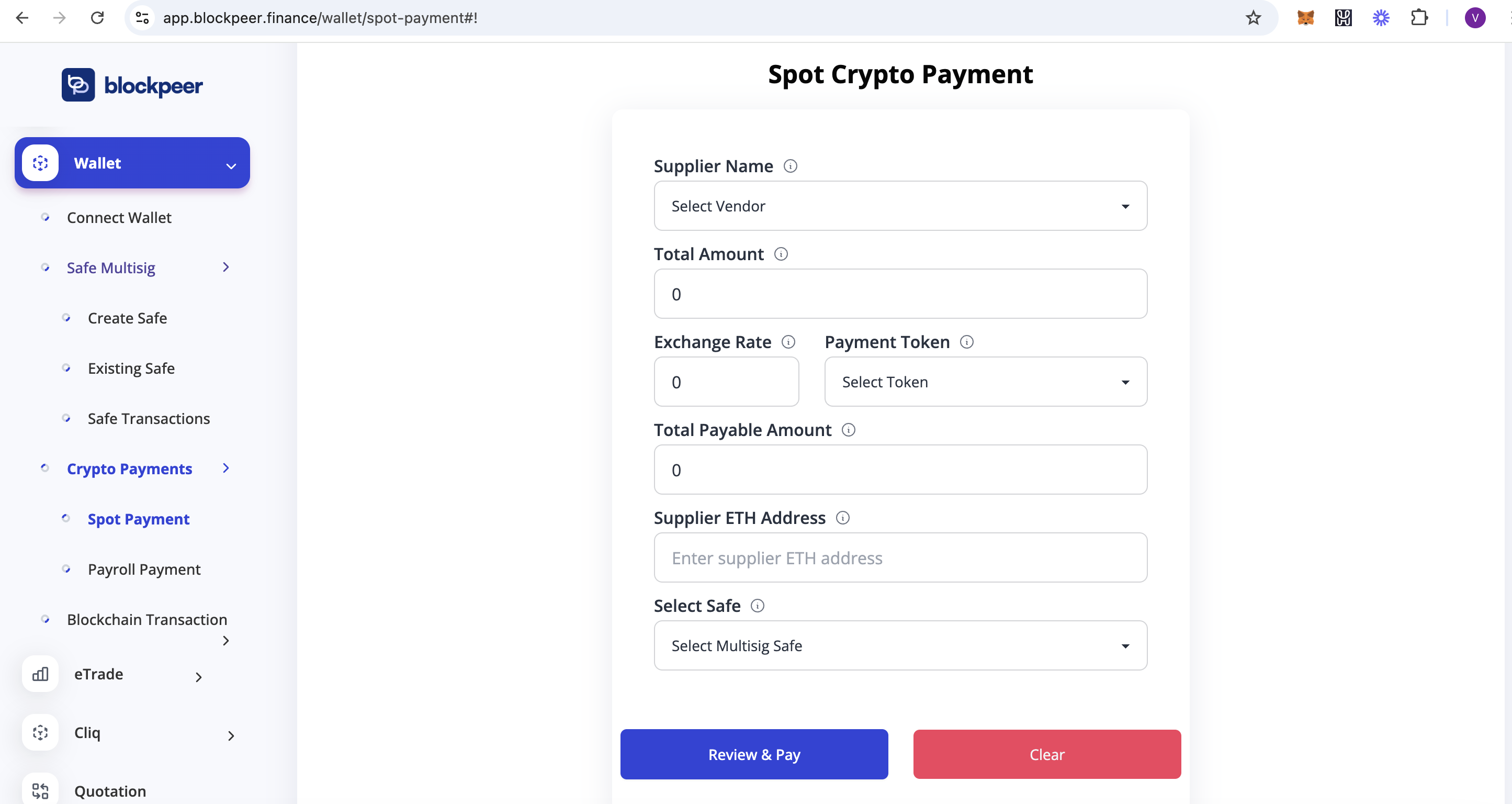 screenshot of BlockPeer