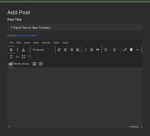 screenshot of BlogHandy