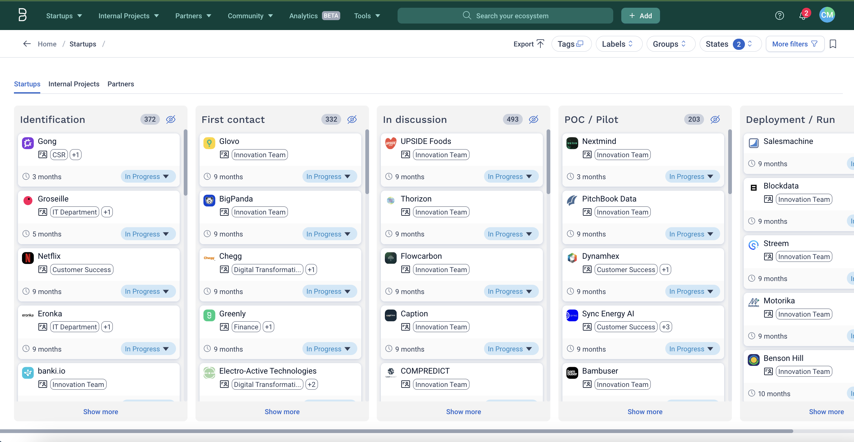 screenshot of Bloomflow