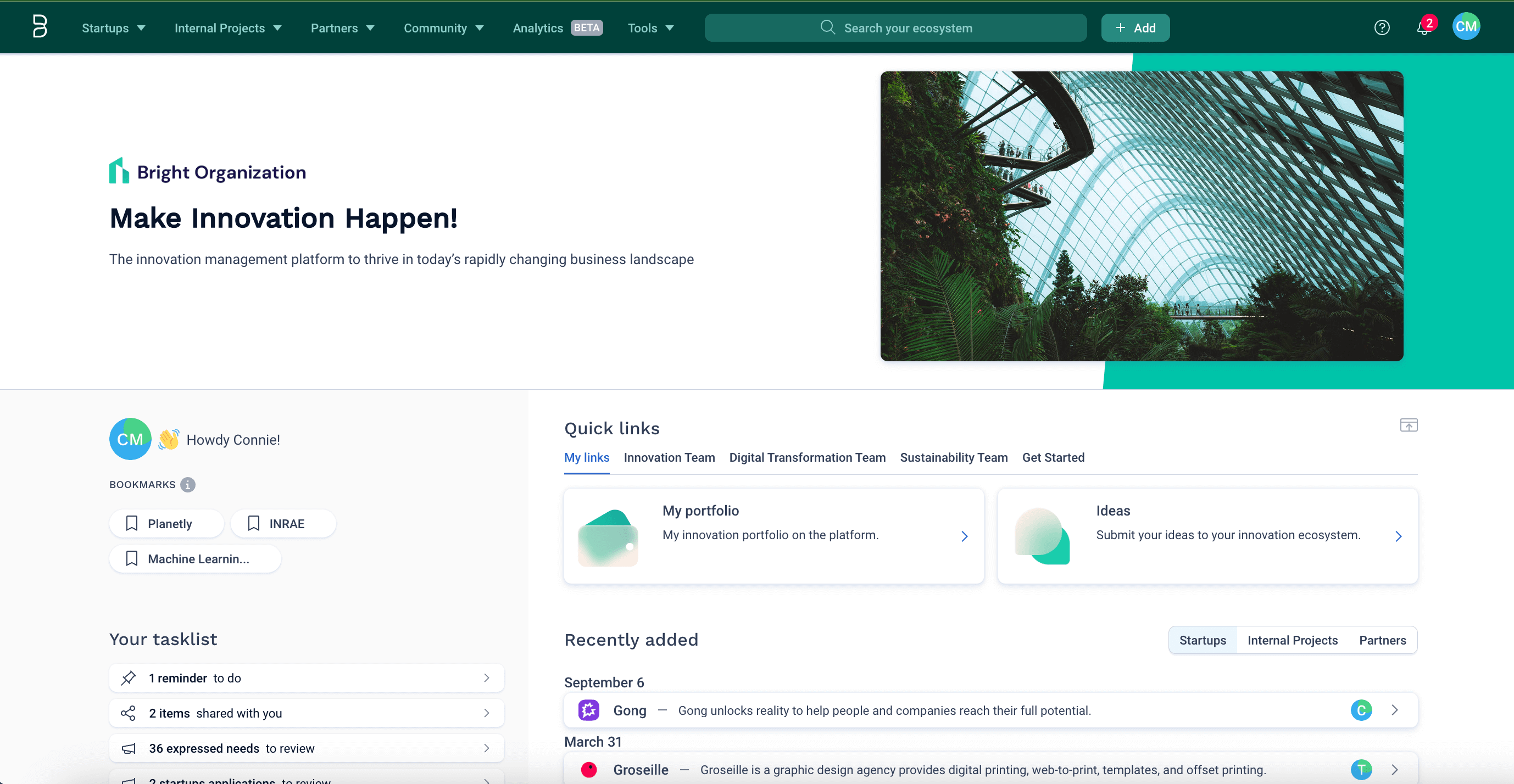 screenshot of Bloomflow