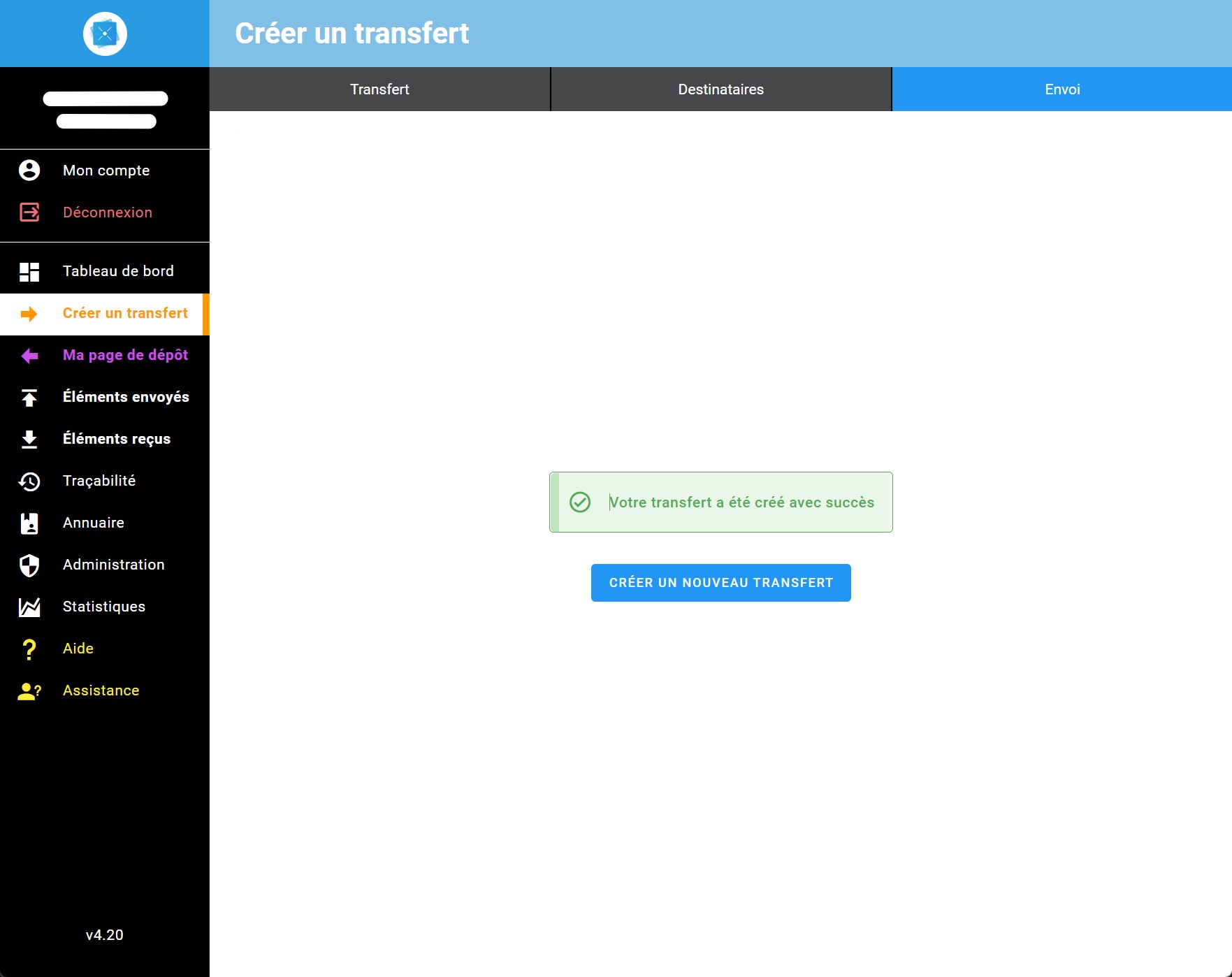 screenshot of BlueFiles