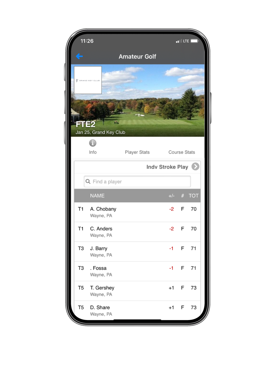 screenshot of BlueGolf
