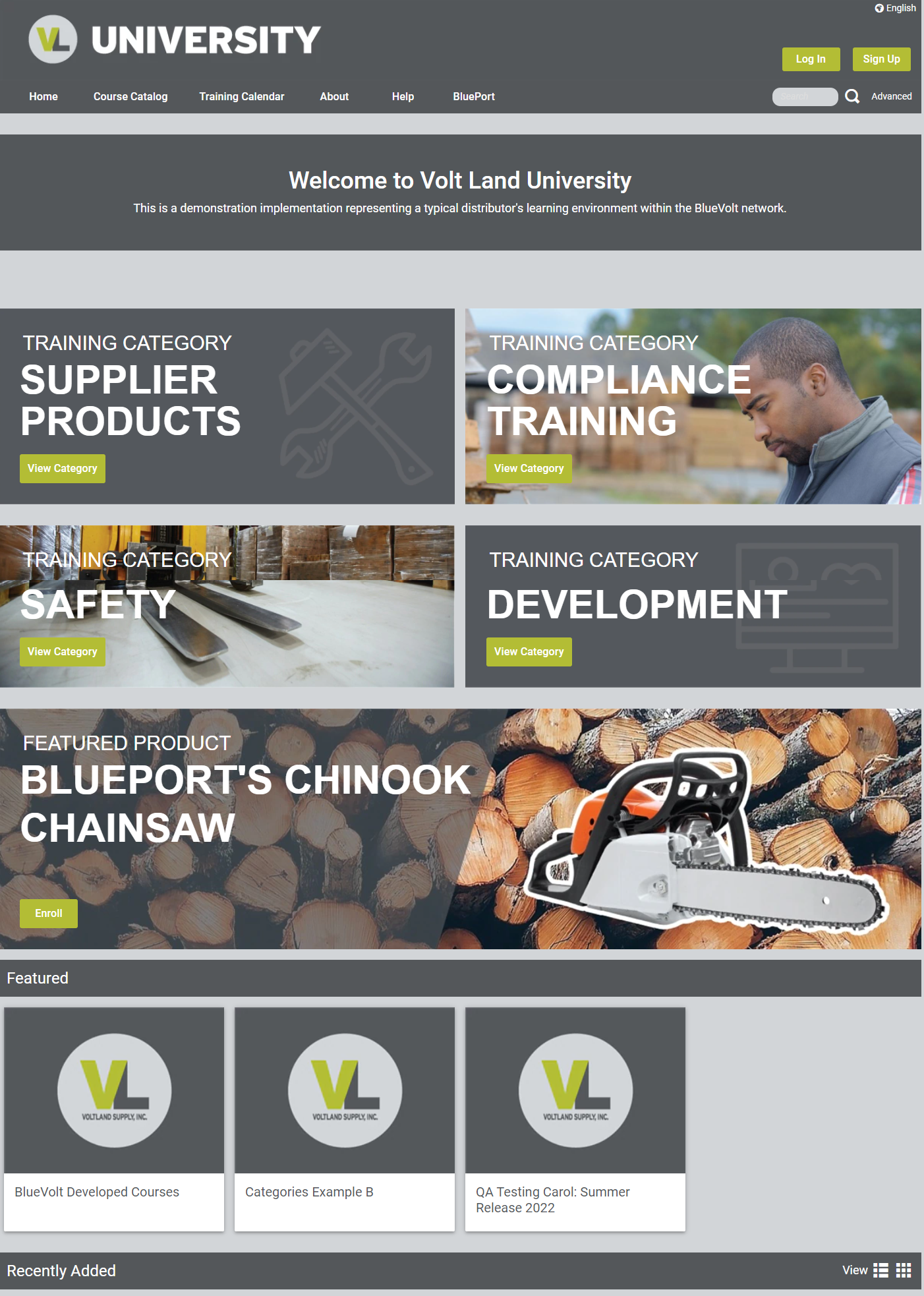 screenshot of BlueVolt