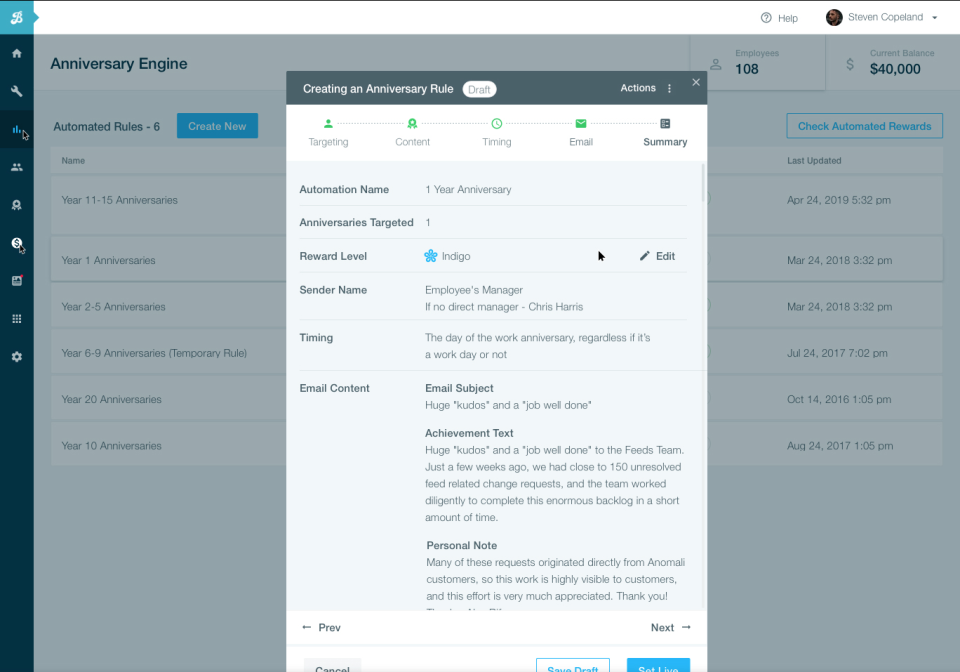 screenshot of Blueboard