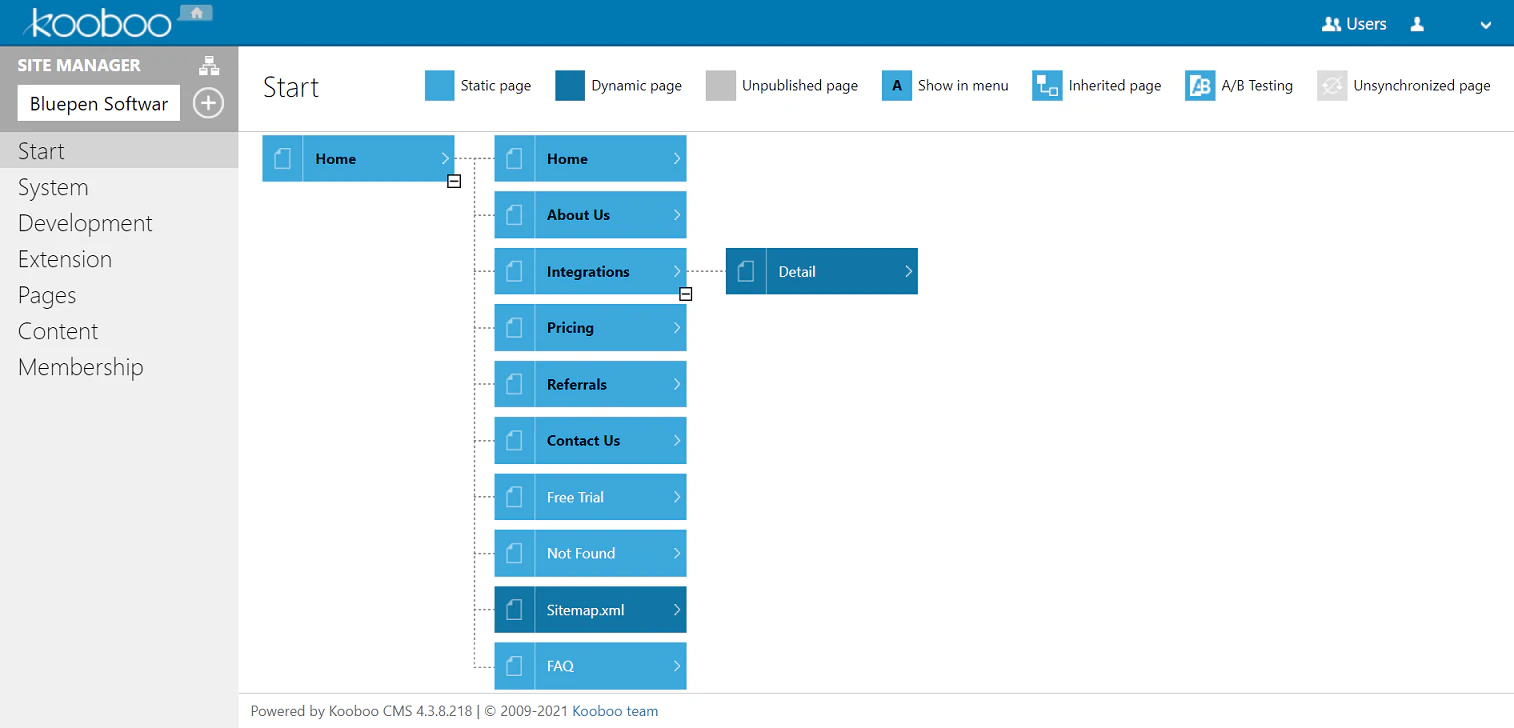 screenshot of Bluepen