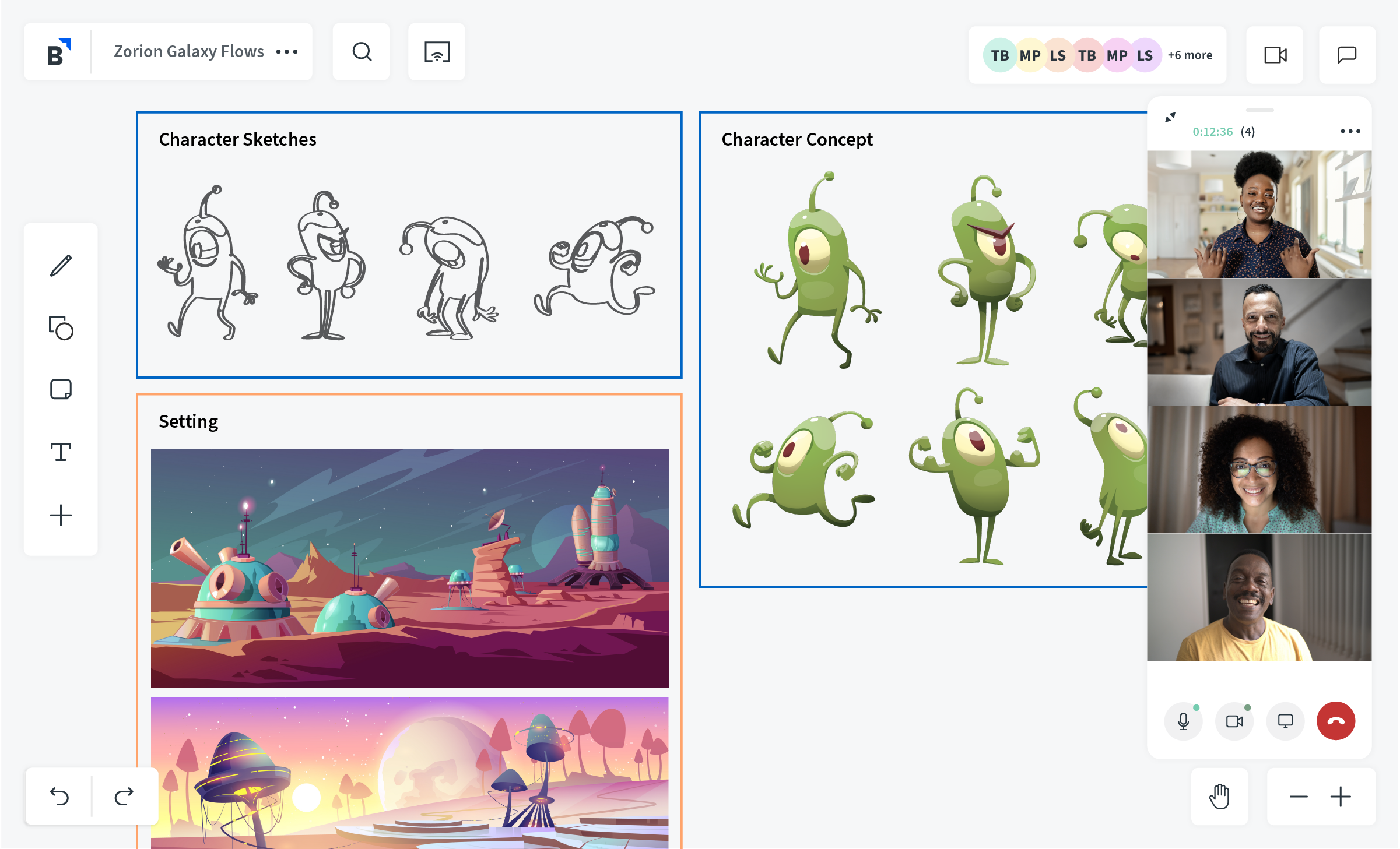 screenshot of Bluescape