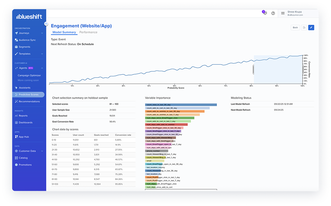 screenshot of Blueshift