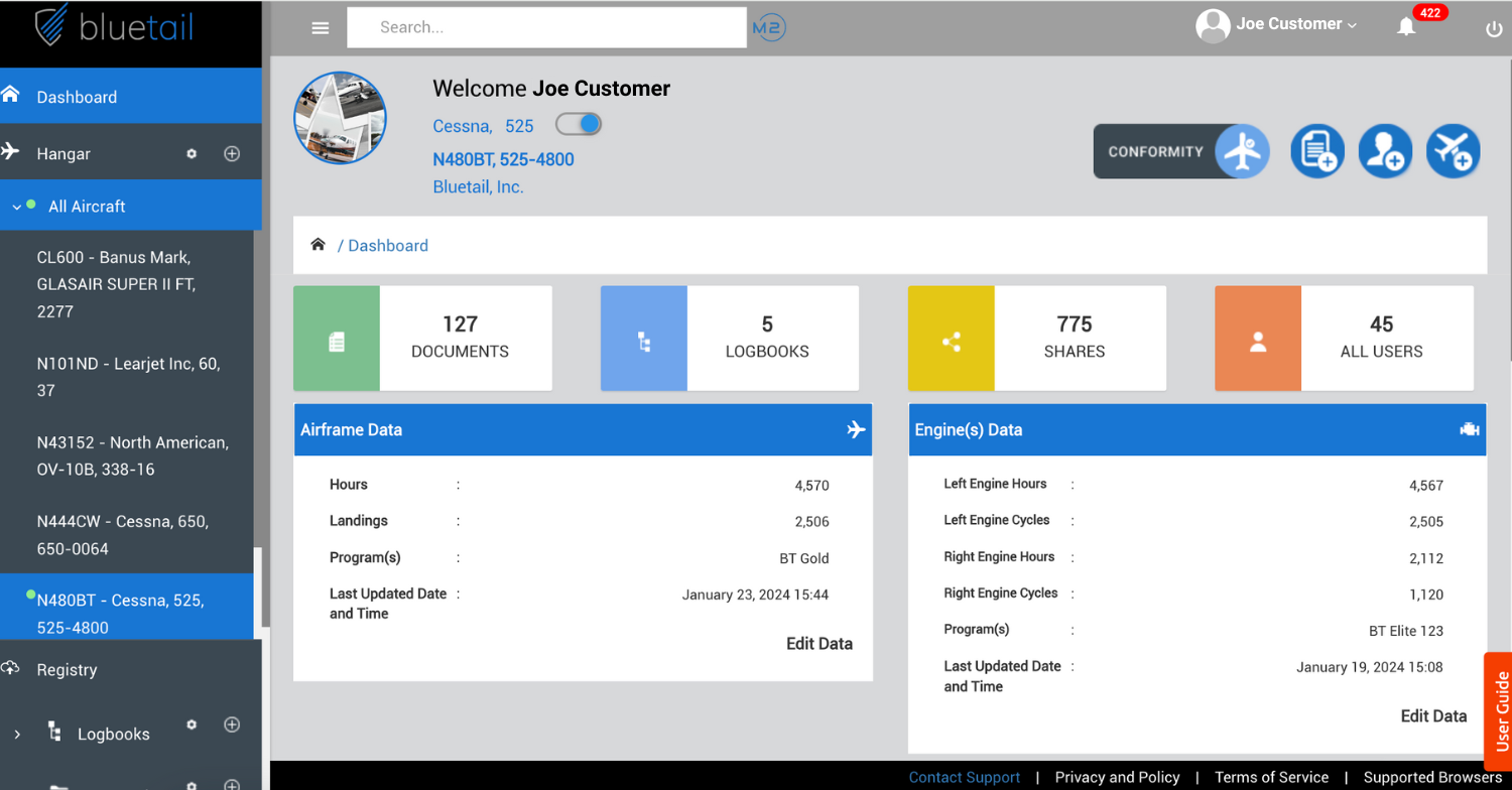 screenshot of Bluetail