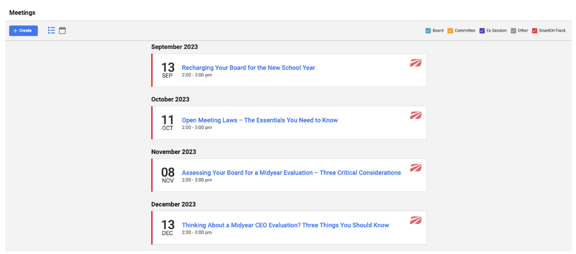 screenshot of BoardOnTrack