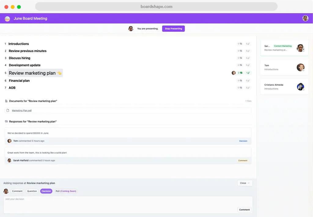 screenshot of BoardShape