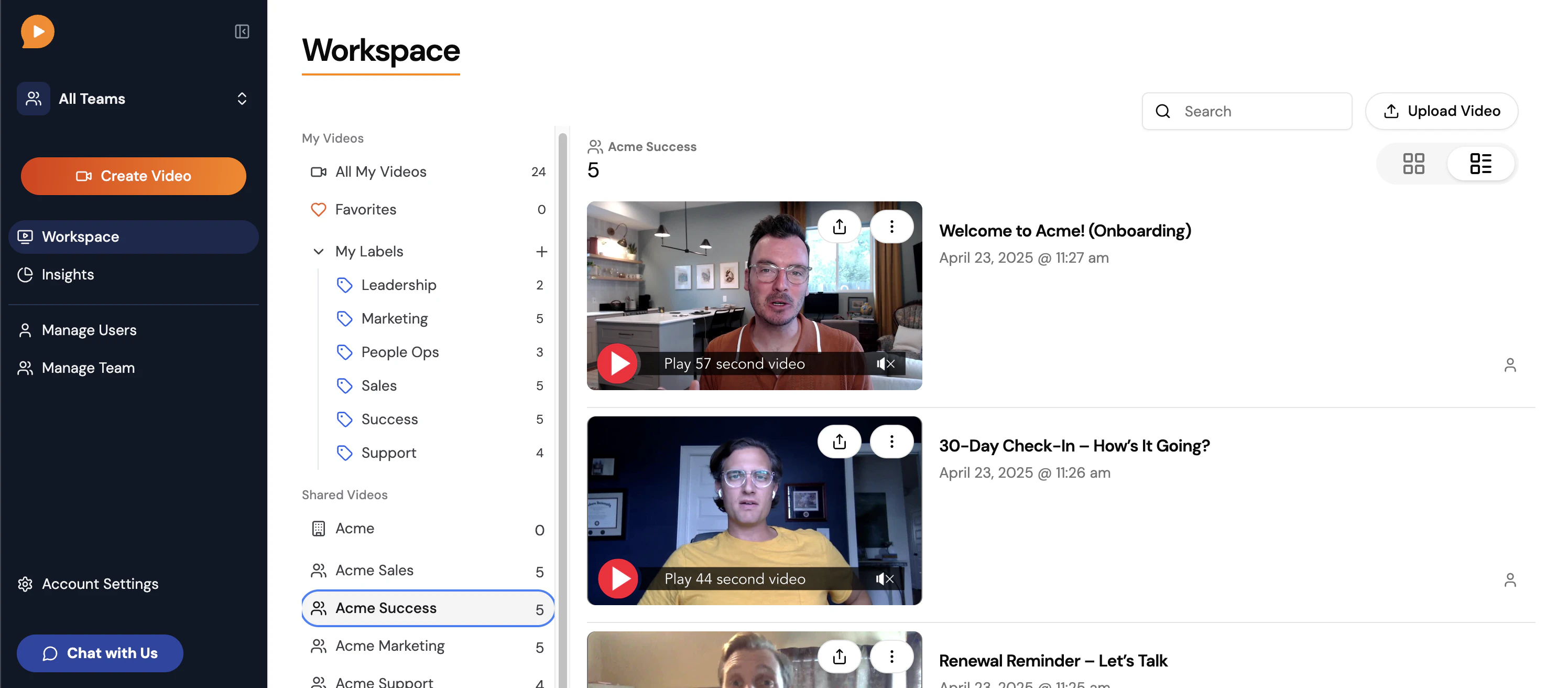 screenshot of BombBomb
