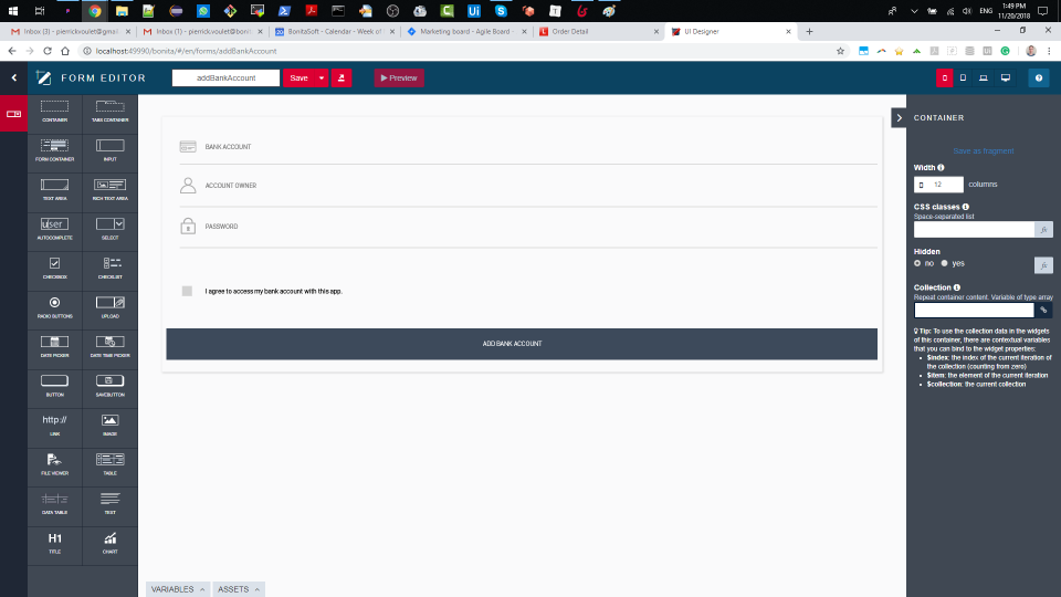 screenshot of Bonita