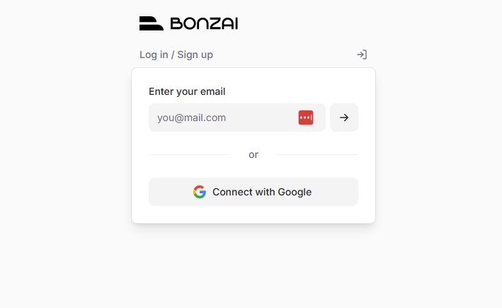 screenshot of Bonzai