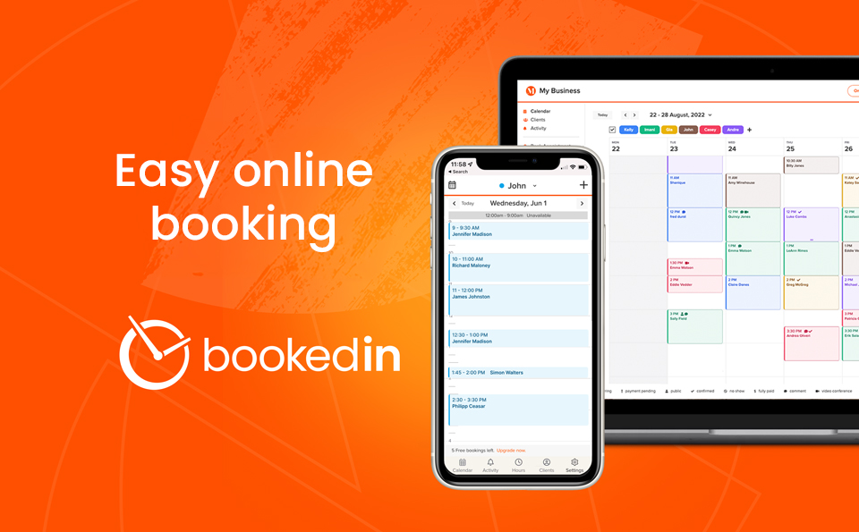 screenshot of Bookedin