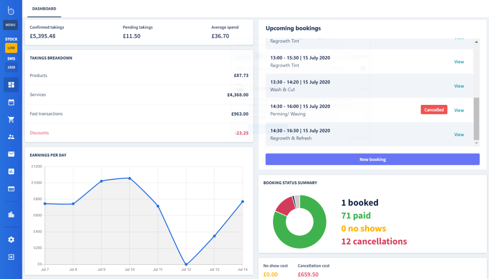 screenshot of Booket