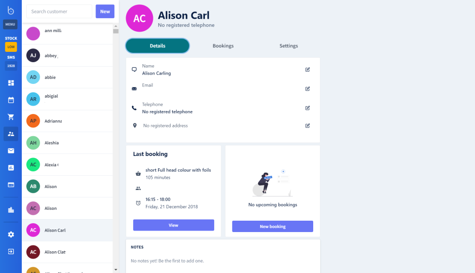 screenshot of Booket