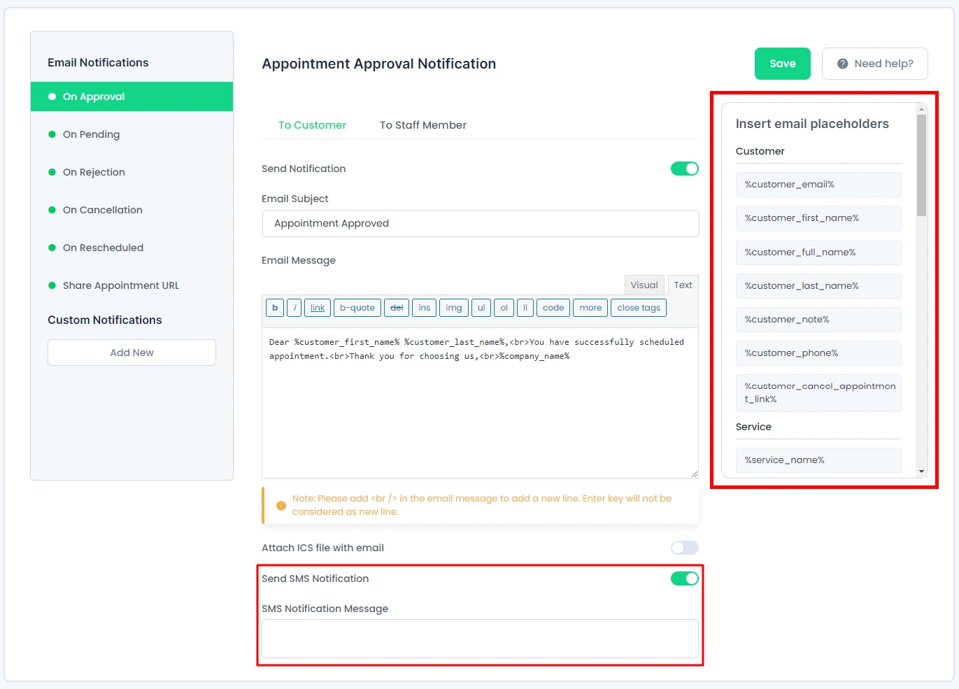 screenshot of BookingPress