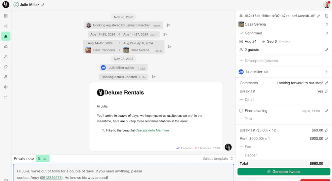 screenshot of Bookingmood